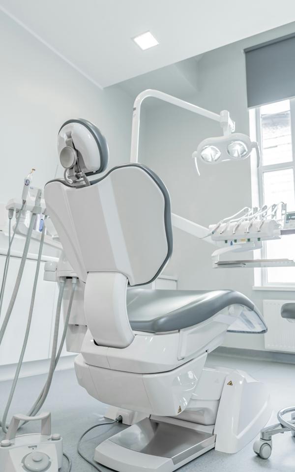 Modern dental chair and equipment